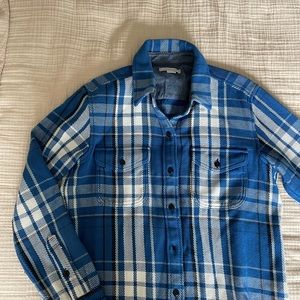 Outerknow blanket shirt -blue/white